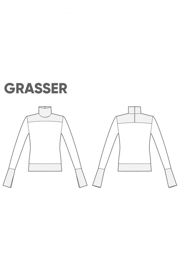 Водолазка, выкройка №893 — выкройка бренда Grasser, технический рисунок