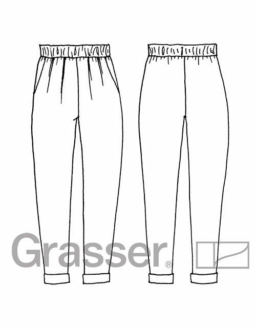 Брюки, выкройка №70 — выкройка бренда Grasser, технический рисунок