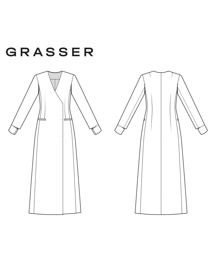 Платье, выкройка №925 — выкройка бренда Grasser, технический рисунок