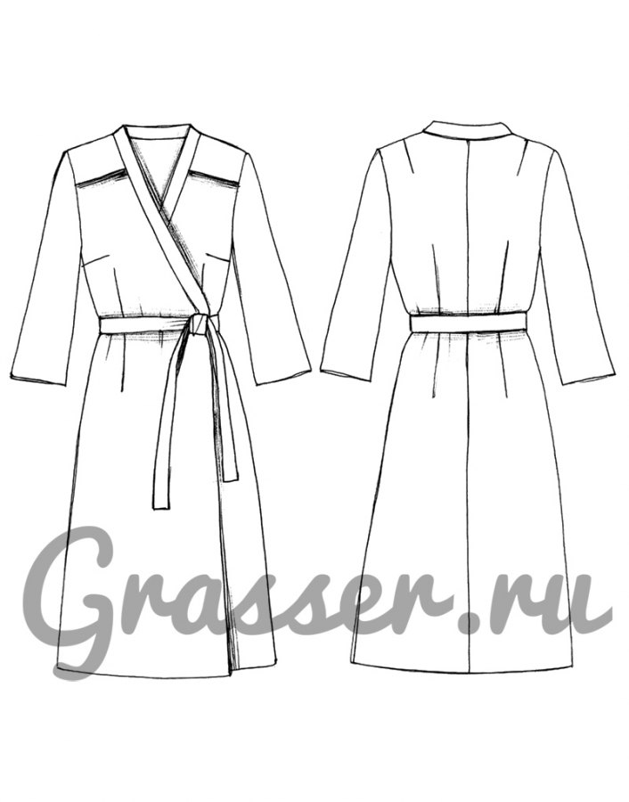 Платье, выкройка №269 — выкройка бренда Grasser, технический рисунок