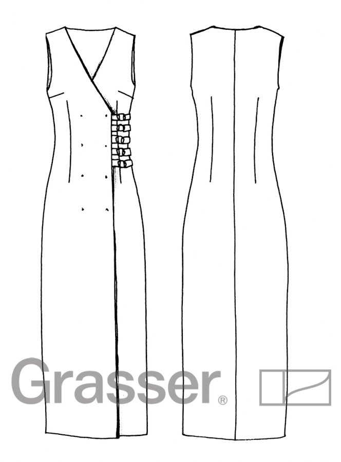 Сарафан, выкройка №235 — выкройка бренда Grasser, технический рисунок