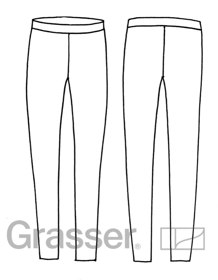 Легинсы, выкройка №199 — выкройка бренда Grasser, технический рисунок