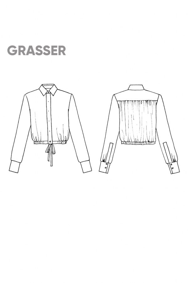 Рубашка, выкройка №765 — выкройка бренда Grasser, технический рисунок