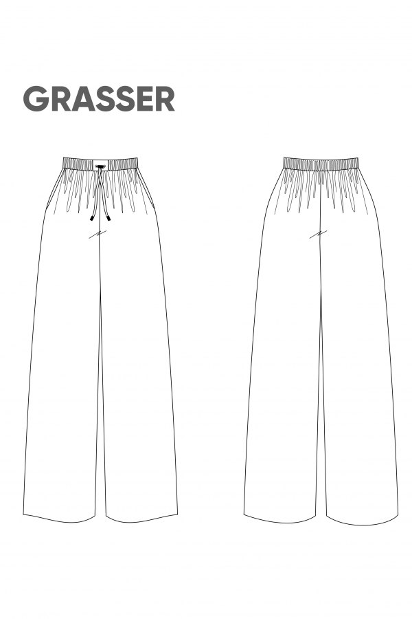 Брюки, выкройка №849 — выкройка бренда Grasser, технический рисунок