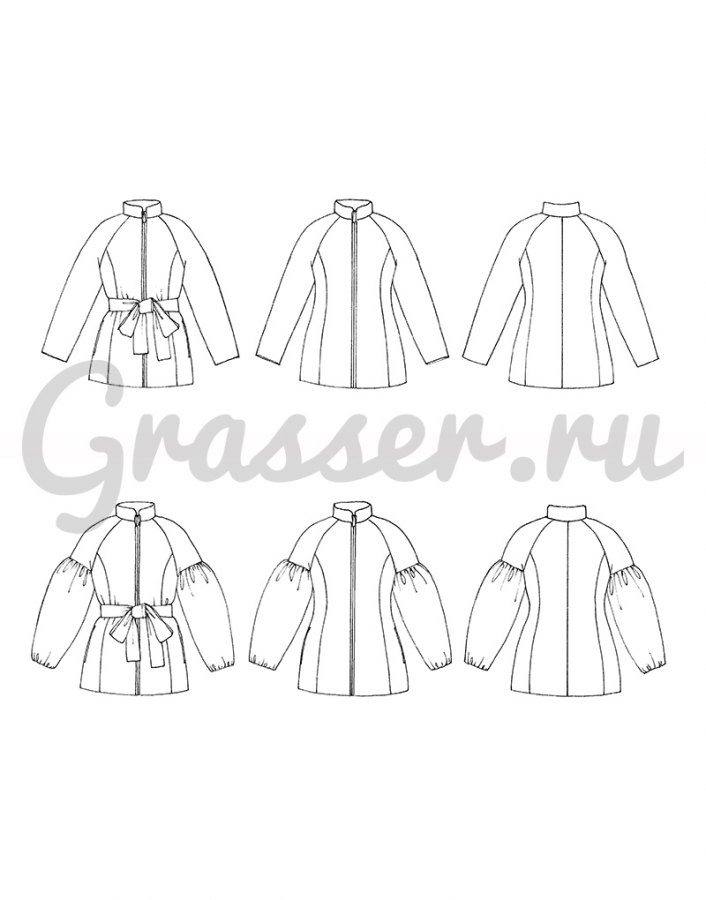 Куртка, выкройка №667 — выкройка бренда Grasser, технический рисунок