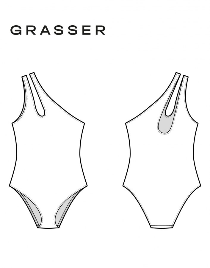 Купальник, выкройка №931 — выкройка бренда Grasser, технический рисунок