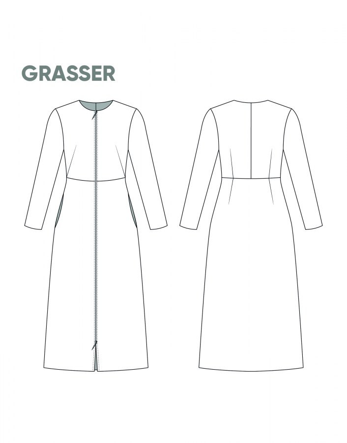 Платье, выкройка №778 — выкройка бренда Grasser, технический рисунок