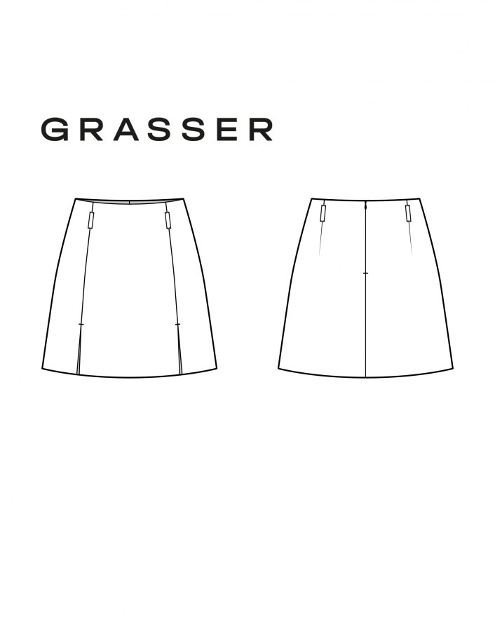 Юбка, выкройка №1103 — выкройка бренда Grasser, технический рисунок