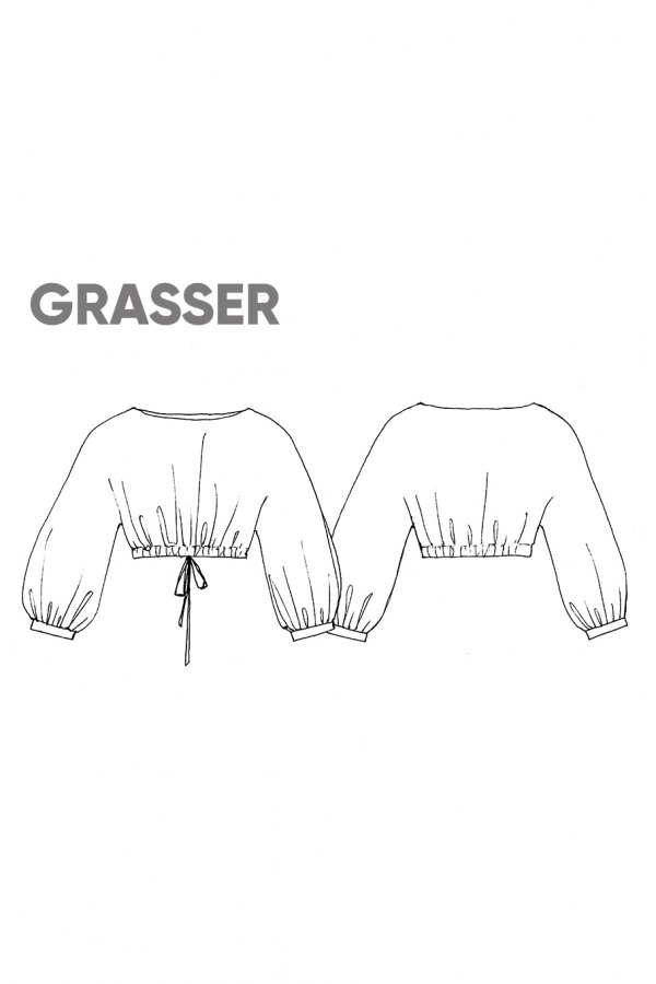 Топ, выкройка №491 — выкройка бренда Grasser, технический рисунок