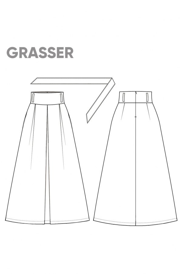 Юбка, выкройка №774 — выкройка бренда Grasser, технический рисунок