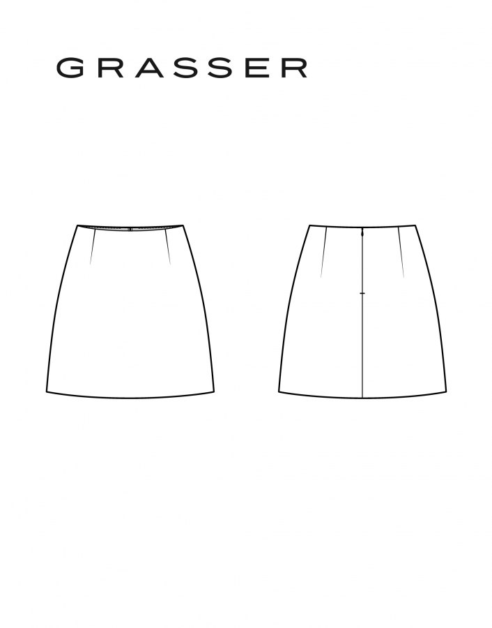 Юбка, выкройка №1295 — выкройка бренда Grasser, технический рисунок