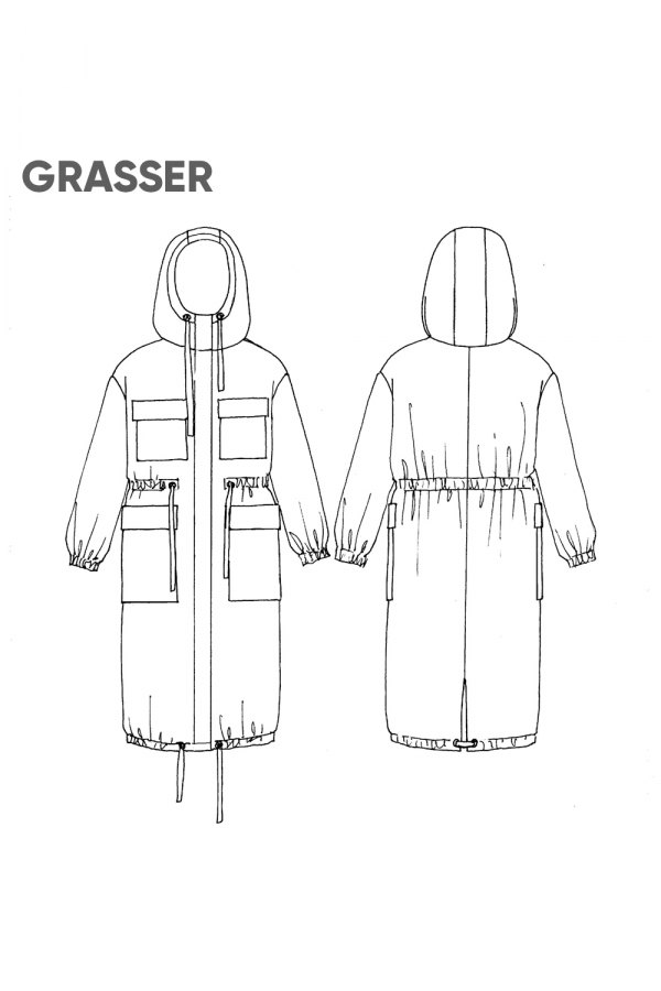 Парка, выкройка №303 — выкройка бренда Grasser, технический рисунок