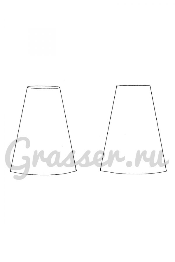 Юбка, выкройка №721 — выкройка бренда Grasser, технический рисунок