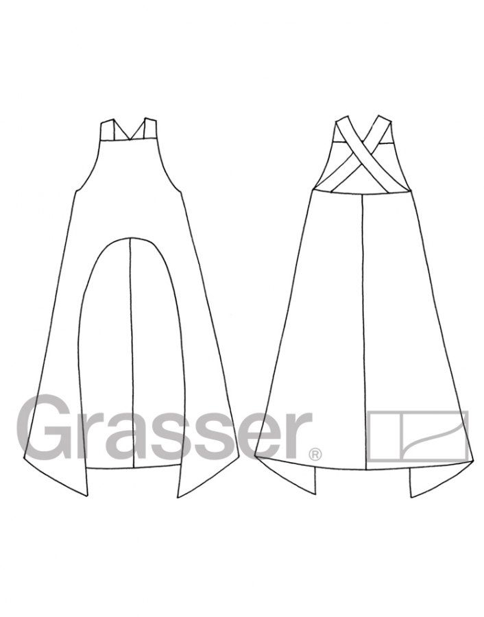 Топ, выкройка №188 — выкройка бренда Grasser, технический рисунок