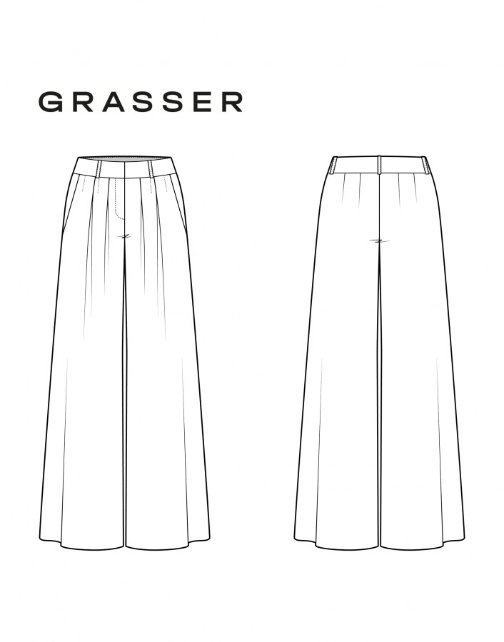 Брюки, выкройка №969 — выкройка бренда Grasser, технический рисунок
