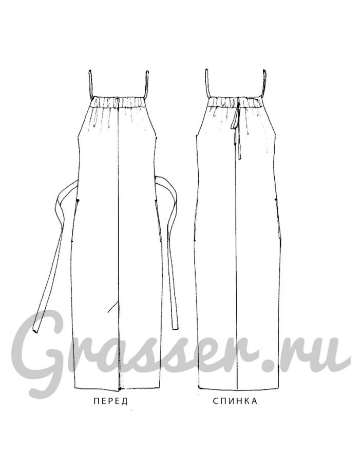 Сарафан, выкройка №582 — выкройка бренда Grasser, технический рисунок