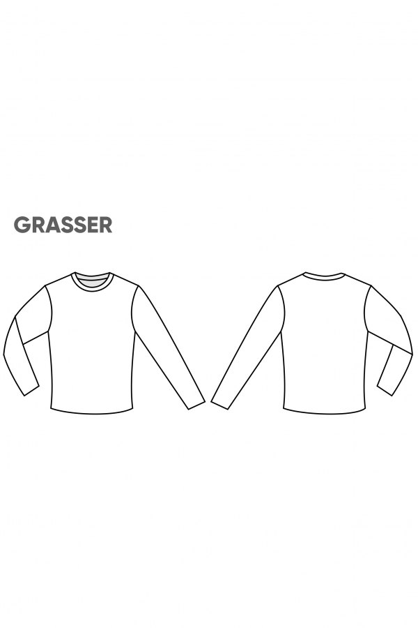 Свитшот, выкройка №724 — выкройка бренда Grasser, технический рисунок