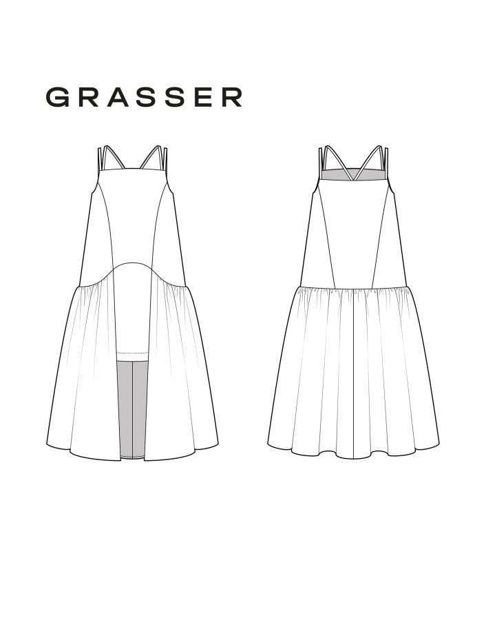 Сарафан, выкройка №1036 — выкройка бренда Grasser, технический рисунок
