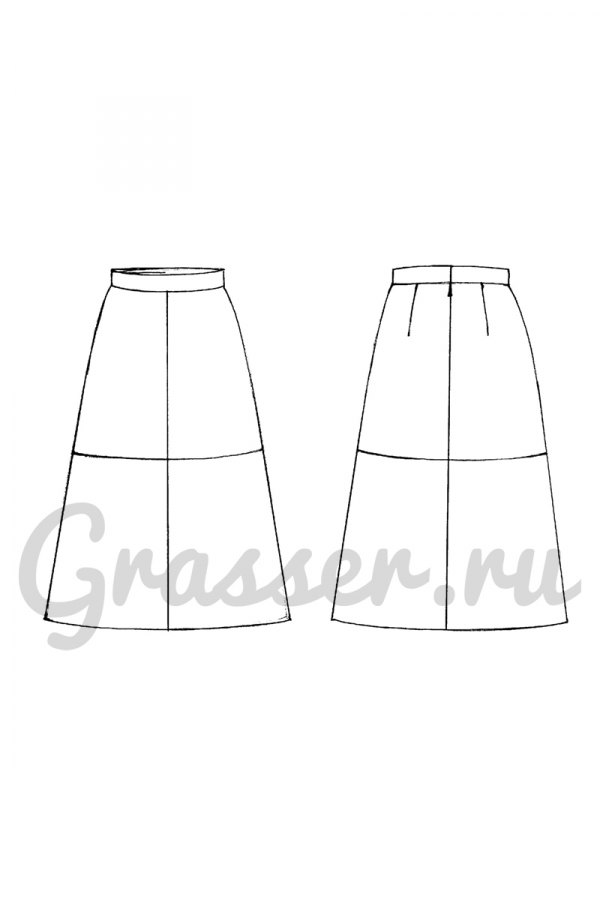 Юбка, выкройка №715 — выкройка бренда Grasser, технический рисунок