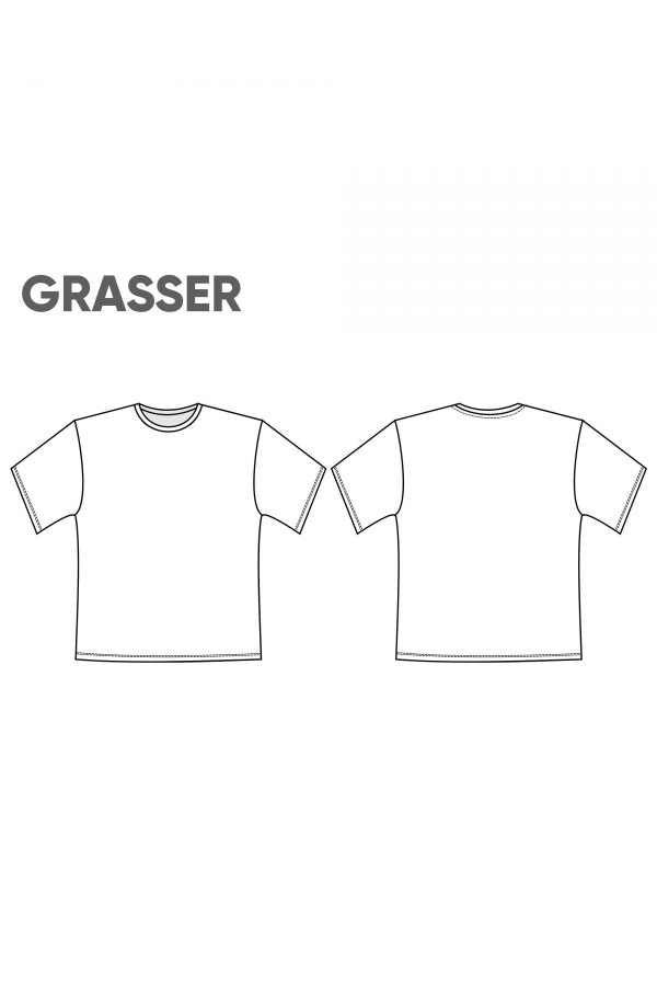 Футболка, выкройка №842 — выкройка бренда Grasser, технический рисунок