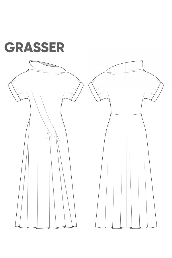 Платье, выкройка №840 — выкройка бренда Grasser, технический рисунок