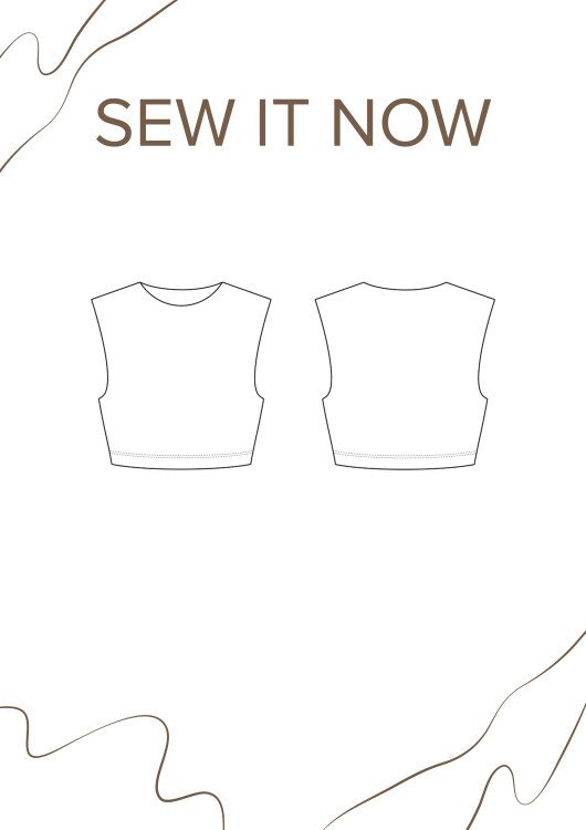 Топ Синди — выкройка бренда SewItNow, технический рисунок