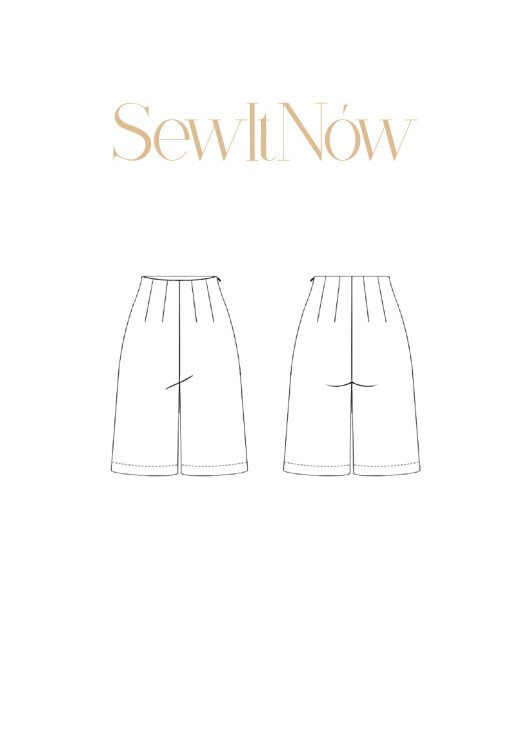 Шорты Эймс — выкройка бренда SewItNow, технический рисунок