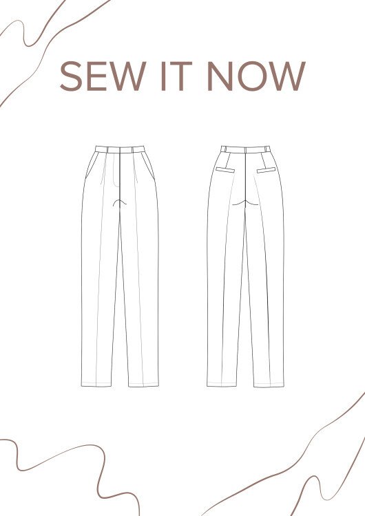 Брюки Лиссабон — выкройка бренда SewItNow, технический рисунок