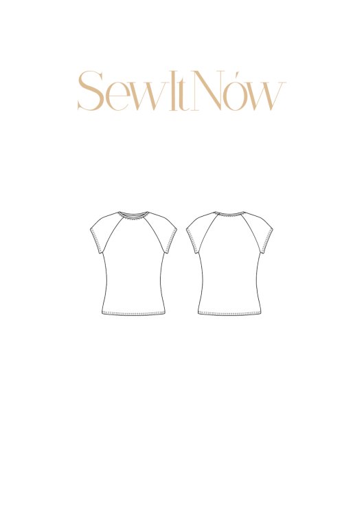 Футболка Сетл — выкройка бренда SewItNow, технический рисунок