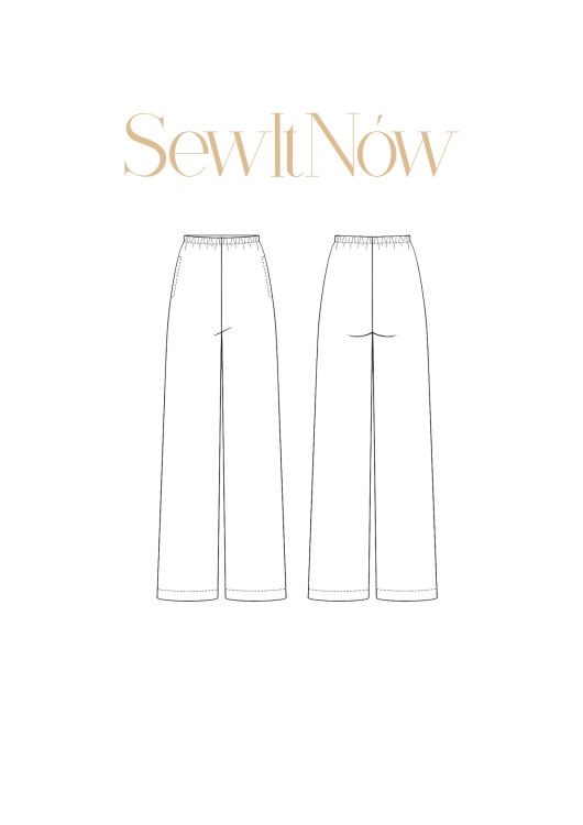 Брюки Гаррет — выкройка бренда SewItNow, технический рисунок
