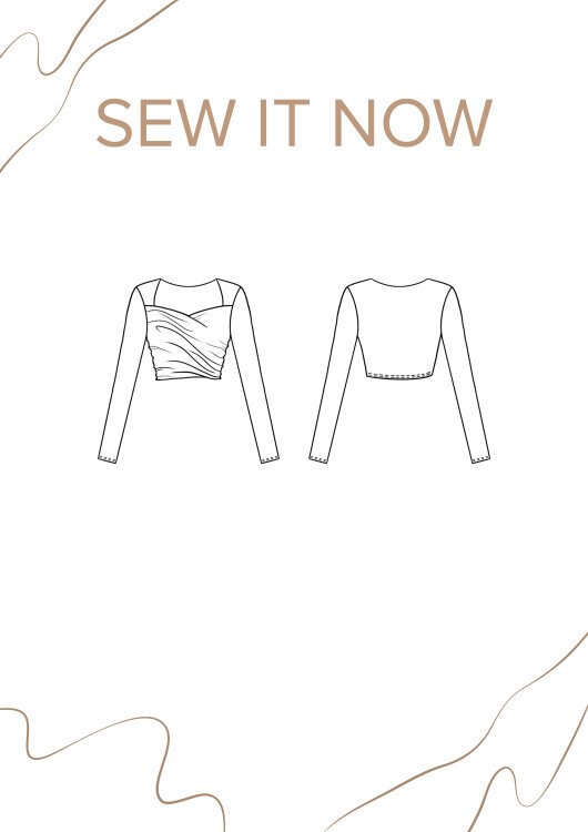 Топ Веспер — выкройка бренда SewItNow, технический рисунок