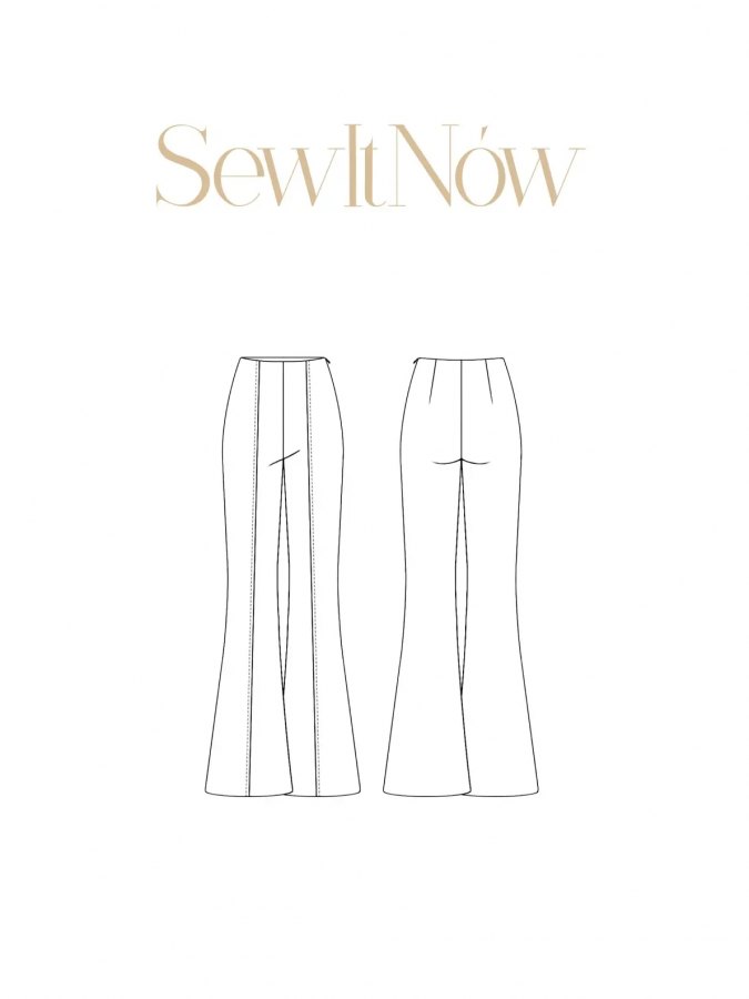 Брюки Флор — выкройка бренда SewItNow, технический рисунок