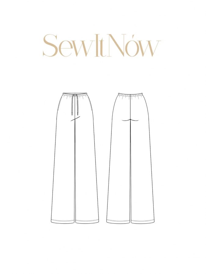 Брюки Мец — выкройка бренда SewItNow, технический рисунок