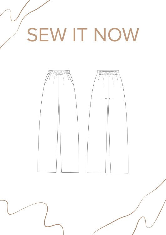 Брюки Хайт — выкройка бренда SewItNow, технический рисунок