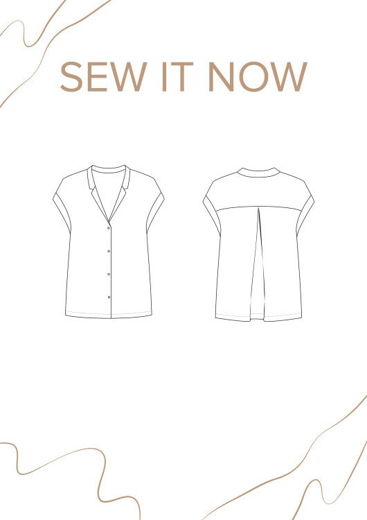 Блуза Рипли — выкройка бренда SewItNow, технический рисунок