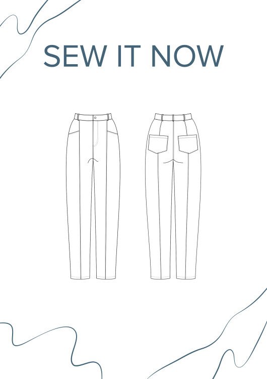 Джинсы Кэри — выкройка бренда SewItNow, технический рисунок