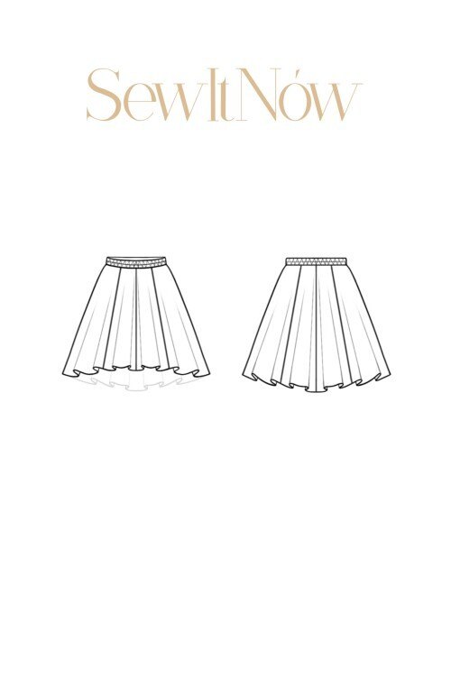 Юбка Лекси — выкройка бренда SewItNow, технический рисунок
