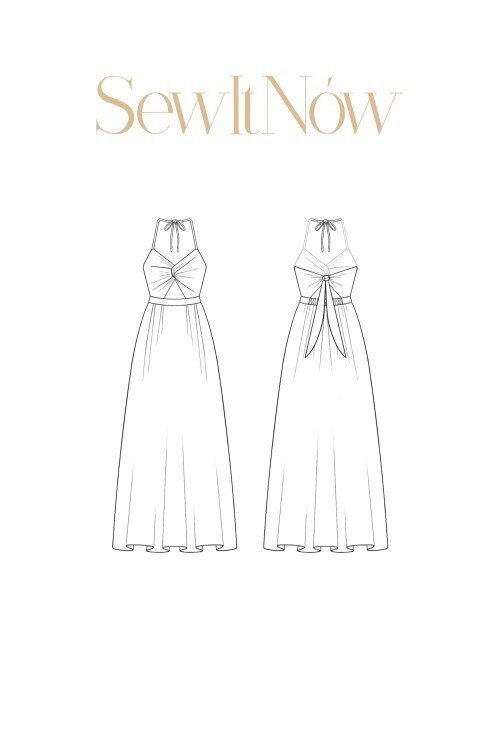 Платье Лилли — выкройка бренда SewItNow, технический рисунок