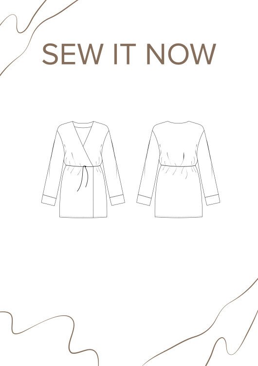 Блуза Вита — выкройка бренда SewItNow, технический рисунок