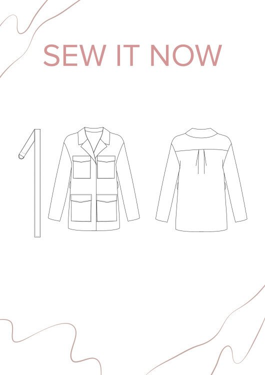 Куртка Мельбурн — выкройка бренда SewItNow, технический рисунок