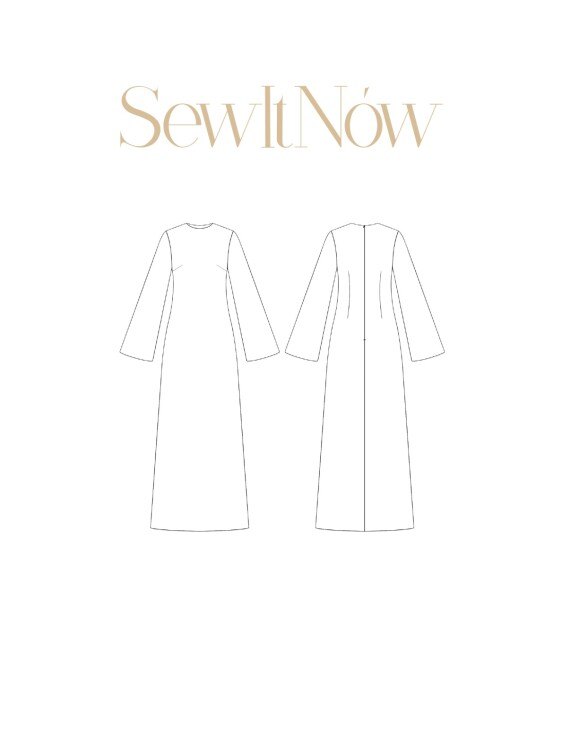 Платье Элида — выкройка бренда SewItNow, технический рисунок