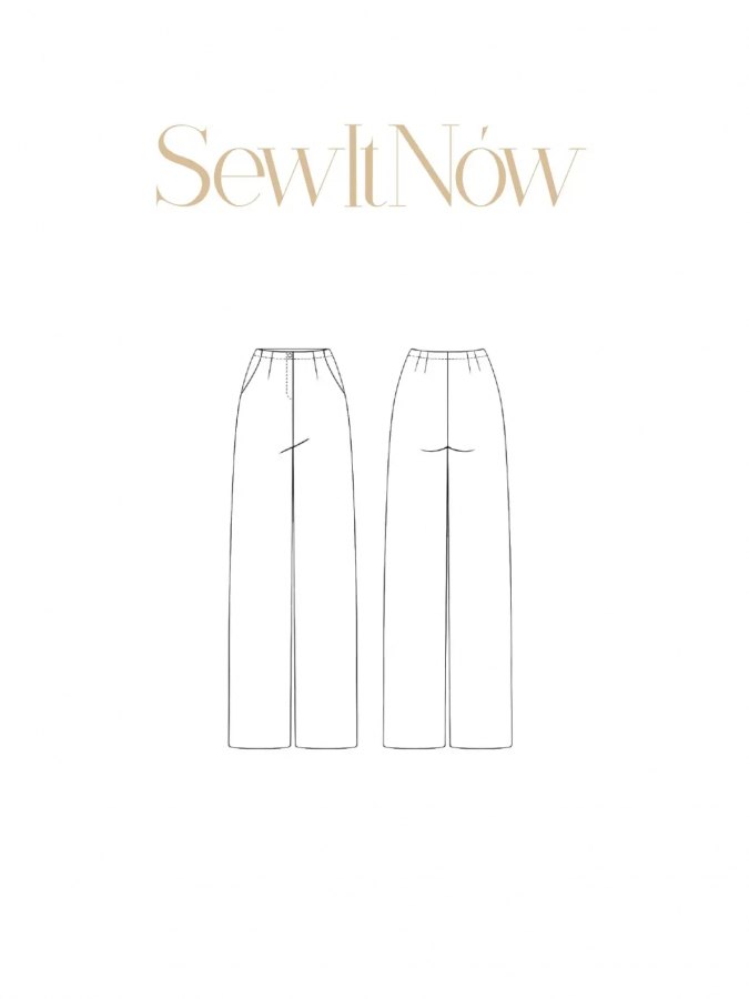 Брюки Роше — выкройка бренда SewItNow, технический рисунок