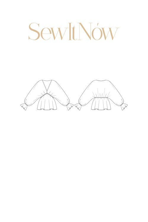 Блуза Лин — выкройка бренда SewItNow, технический рисунок