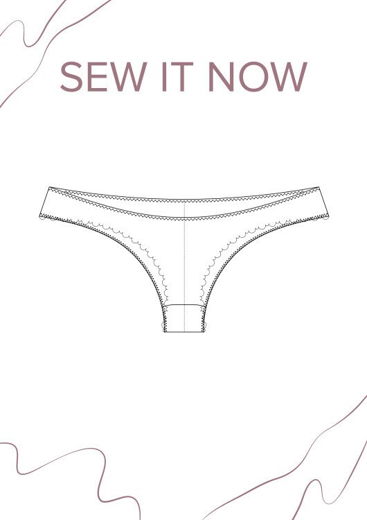 Трусы Кира (40) — выкройка бренда SewItNow, технический рисунок