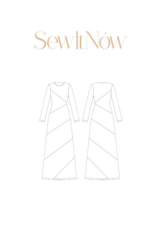 Платье Селина — выкройка бренда SewItNow, технический рисунок
