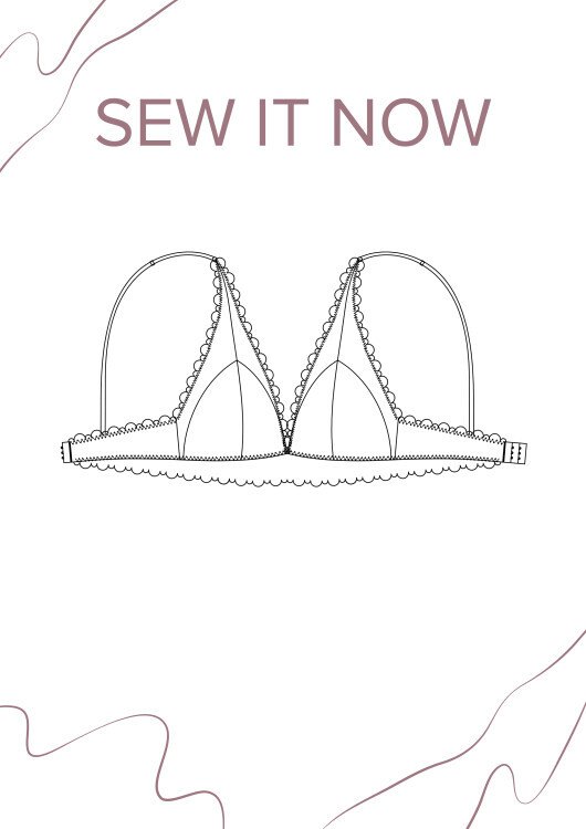 Лиф Венера (70A) — выкройка бренда SewItNow, технический рисунок