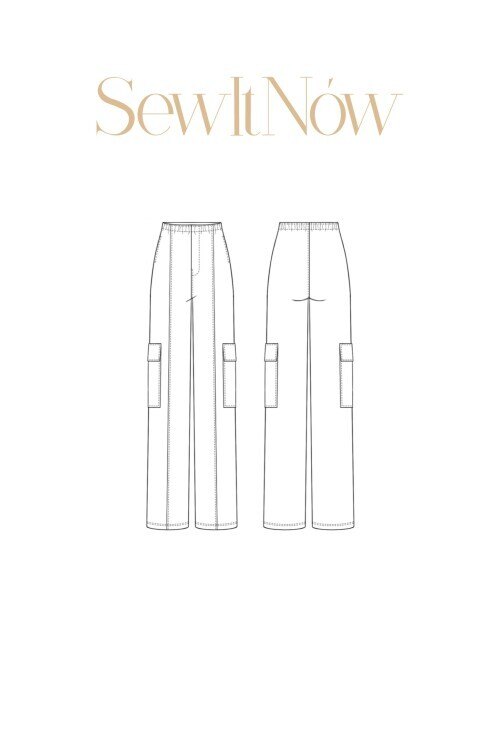 Брюки Блайт — выкройка бренда SewItNow, технический рисунок