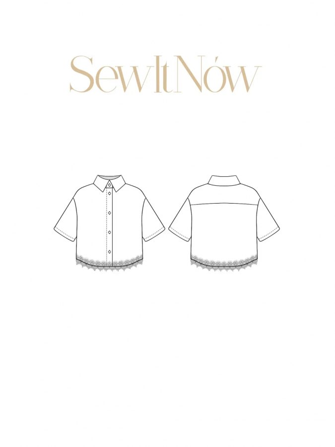 Рубашка Руда — выкройка бренда SewItNow, технический рисунок