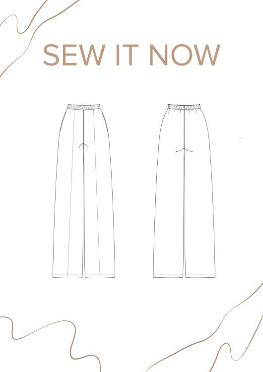 Брюки Кайли — выкройка бренда SewItNow, технический рисунок