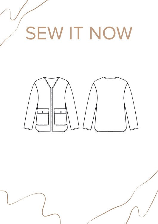 Куртка Виста — выкройка бренда SewItNow, технический рисунок